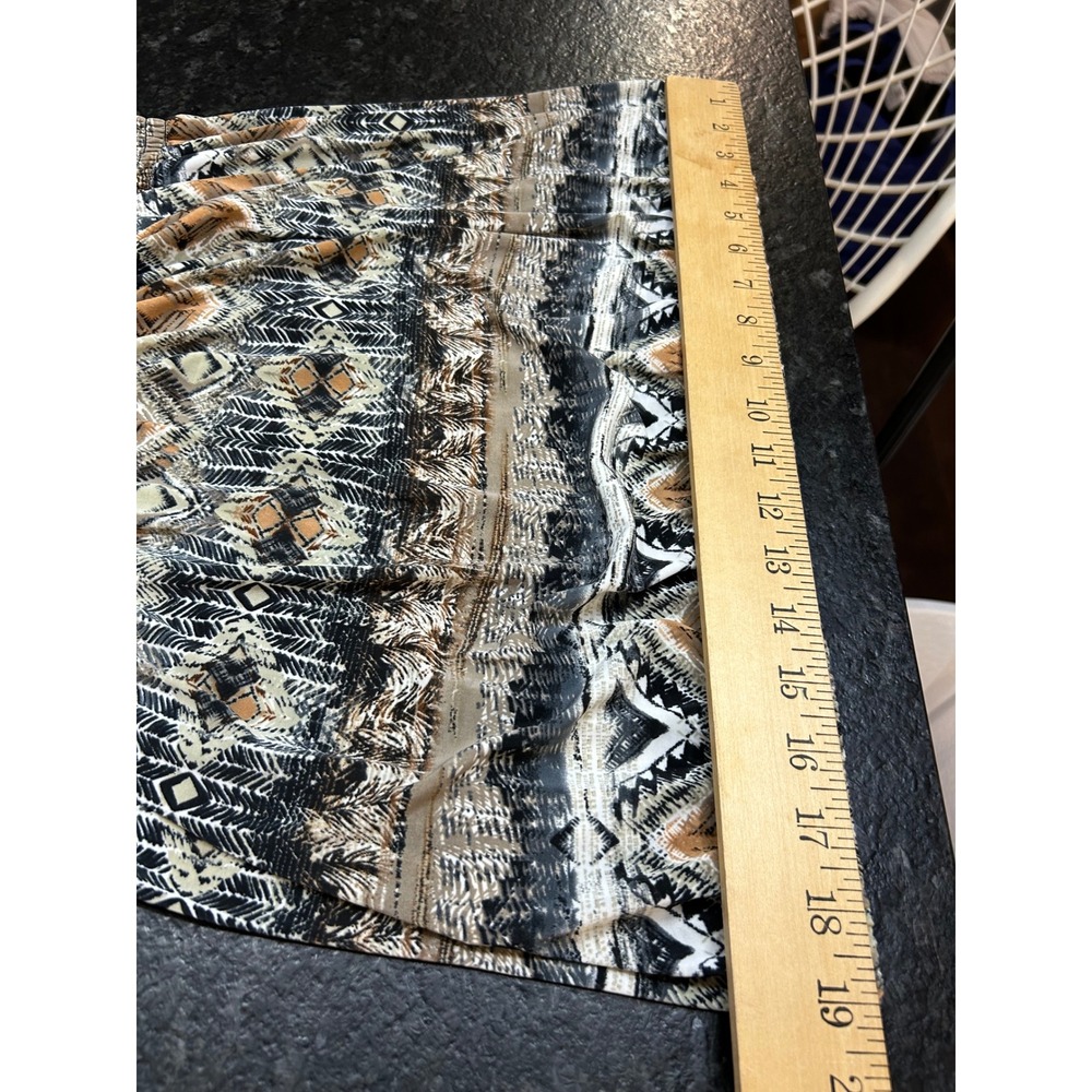 Mlle Gabrielle Womens 3X Jumpsuit Strapless Tribal Geometric Print Smocked Waist - Picture 8 of 12